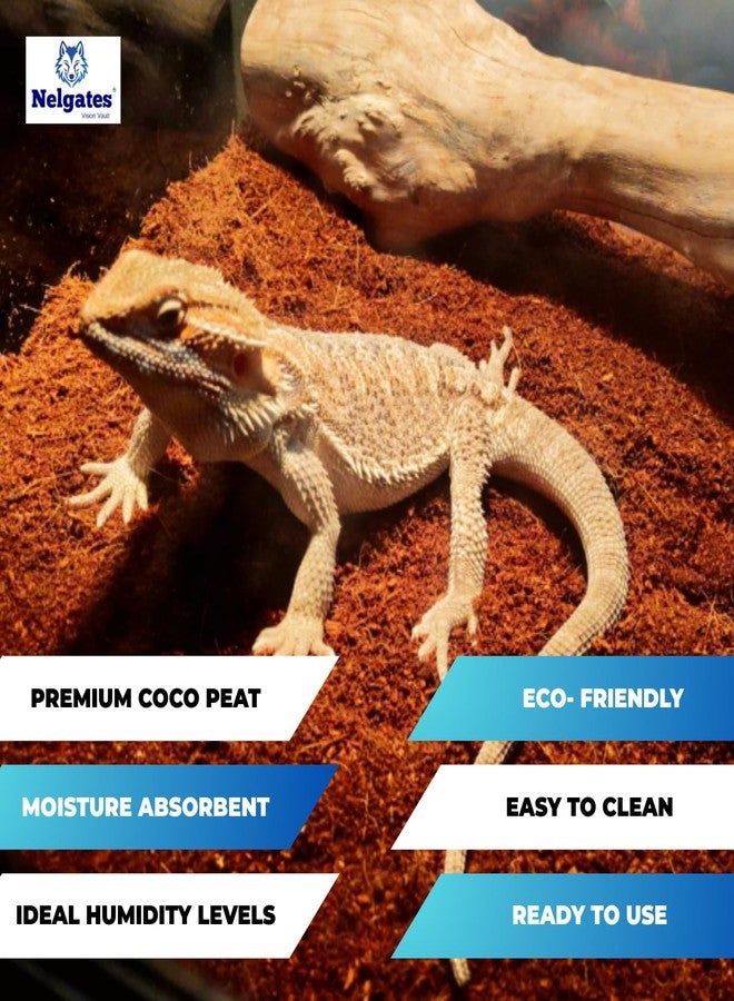 Nelgates Coco peat for Animal Bedding | Reptiles Small Animals Tortoise Python Frog Snake Chicken Rabbit Birds | pet Products pet Supply Indoor & Outdoor (5kg) - Image 2